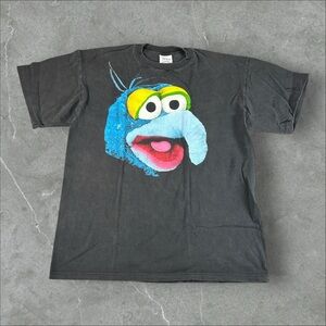 Vintage Gonzo Shirt Mens XL Black 90s Blackout Shadow Muppets Single Stitch Rare